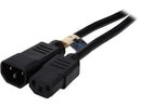 Tripp Lite Model P004-002-13A 2 ft. Black 16AWG SJT, 13A, 100-250V IEC-320-C14