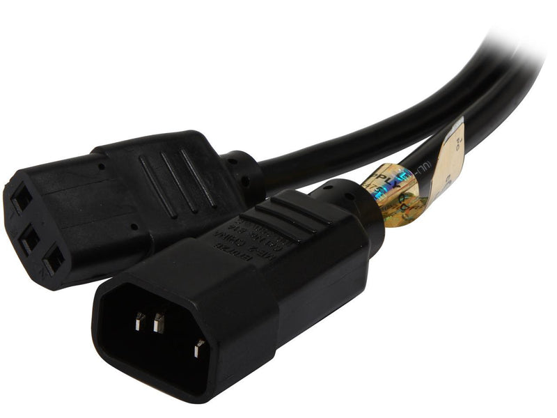 Tripp Lite Model P004-003 3 ft. Black 18AWG SJT, 10A, 100-250V IEC-320-C14 to