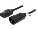 Tripp Lite Model P004-008 8 ft. Black 18AWG SJT, 10A, 100-250V IEC-320-C14 to