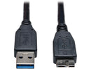 Tripp Lite U326-003-BK Black SuperSpeed Device Cable A to Micro-B