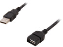 C2G 52107 2m USB 2.0 A Male to A Female Extension Cable - Black