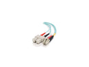C2G 33053 3m 10 Gb LC/SC Duplex 50/125 Multimode Fiber Patch Cable - Aqua