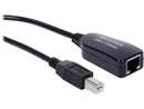 C2G 29353 10" Black 1-Port USB Superbooster Dongle RJ45 Female to USB B Male -