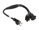 C2G Model 29802 18" 16 AWG 1-to-2 Power Cord Splitter Male to Female
