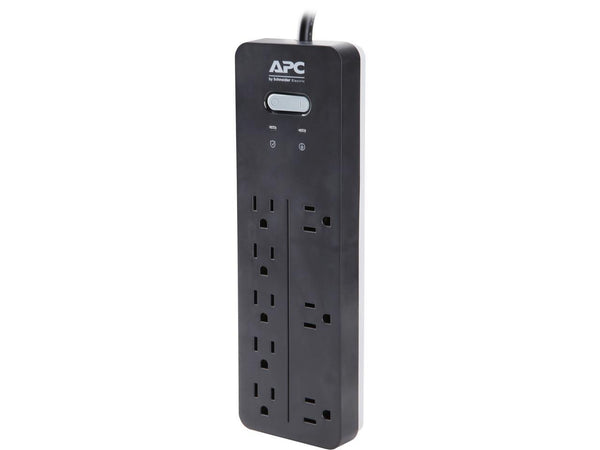 APC Power Strip Surge Protector, Black Power Strip PH8, 2160 Joules, Flat