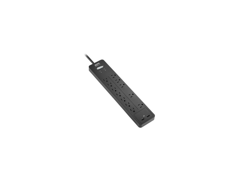 APC Surge Protector Power Strip with USB Charging Ports, PH12U2, 2160
