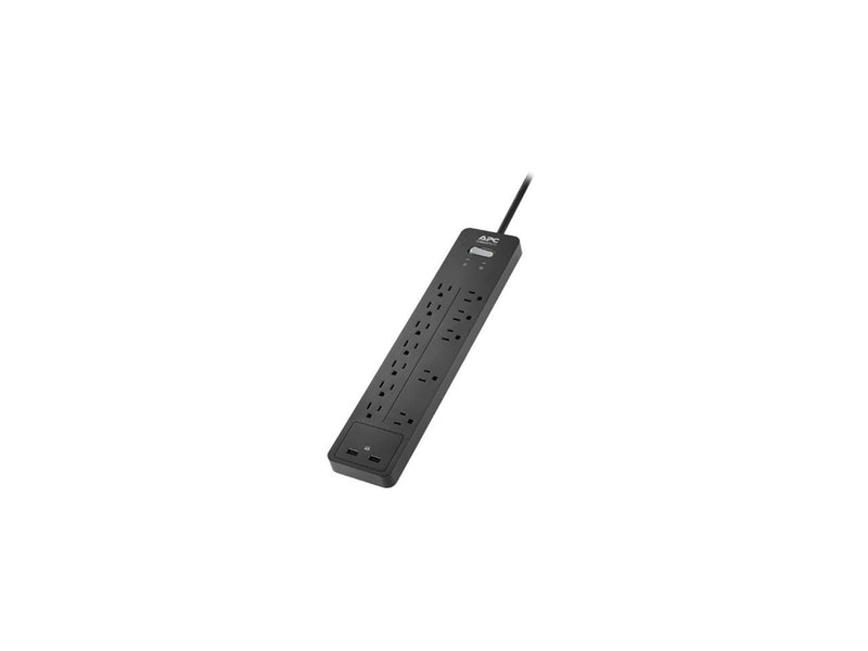 APC Surge Protector Power Strip with USB Charging Ports, PH12U2, 2160