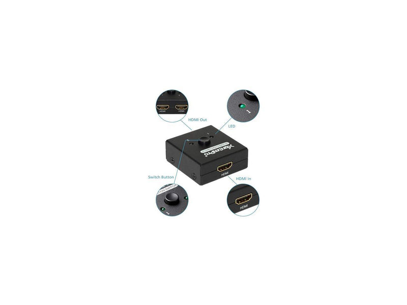 XtremPro 4K HDMI 4K 2 Ports Bi-Direction Switch, 2 x 1/1 x 2 Hub-HDCP