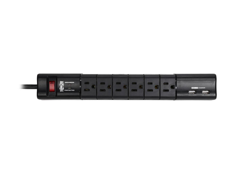 TRIPP LITE TLP608RUSBB 8 Feet 6 Outlets 1080 Joules Surge Suppressor