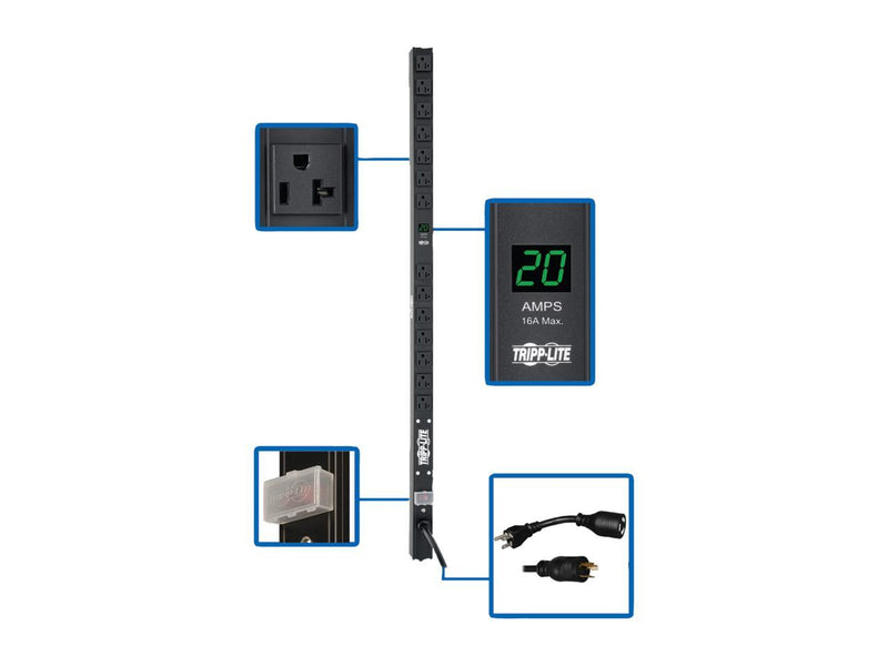 Tripp Lite PDUMV20-36 Metered 0U 100-127V nominal, single phase 20A 15 ft PDU