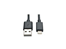 Tripp Lite M100-10N-BK Black MFi Certified Lightning to USB Cable Sync Charge