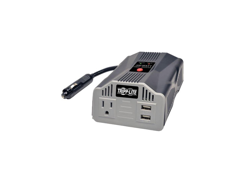 TRIPP LITE PV200USB PowerVerter Ultra-Compact Car Inverter with Outlet and 2 USB