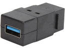 Tripp Lite USB 3.0 Keystone Panel Mount Coupler (F/F), All-in-One, Black