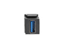 Tripp Lite U324-001-KPA-BK Black USB 3.0 All-in-One Keystone/Panel Mount
