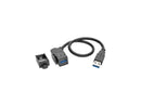 Tripp Lite U324-001-KPA-BK Black USB 3.0 All-in-One Keystone/Panel Mount