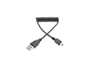 Tripp Lite U030-006-COIL Black USB 2.0 Hi-Speed A to Mini-B Coiled Cable
