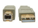 Tripp Lite USB 2.0 Hi-Speed A/B Cable (M/M), Beige, 15 ft