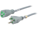 Tripp Lite Model P024-006-GY-HG 6 ft. Hospital-Grade Power Extension Cord, 15A,