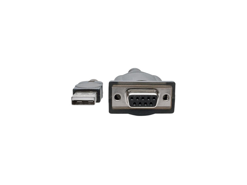 Tripp Lite U209-18N-NULL USB to Null Modem Serial FTDI Adapter Cable with COM