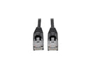 Tripp Lite Cat6a Gigabit Snagless Molded Slim UTP Patch Cable M/M Black 1ft