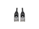 Tripp Lite Cat6a Gigabit Snagless Molded Slim UTP Patch Cable M/M Black 2 ft.