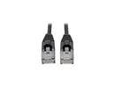 Tripp Lite Cat6a Gigabit Snagless Molded Slim UTP Patch Cable M/M Black 4 ft.