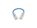 Tripp Lite Cat6 Gigabit Snagless Molded Slim Patch Cable RJ45 M/M Blue 6in