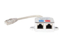TRIPP LITE N035-001 6 in. Cat 5/5E White 2-to-1 RJ45 Splitter Adapter Cable,