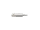 Tripp Lite Lightning to USB Sync Charge Right-Angle iPhone iPad White 3ft