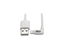 Tripp Lite Lightning to USB Sync Charge Right-Angle iPhone iPad White 6ft