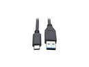 Tripp Lite USB C to USB A Cable, USB 3.1 Gen 1, Male to Male, Black, 6-ft.