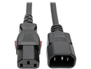 Tripp Lite Power Extension Cord Cable C14 to Locking C13 M/F 18 AWG 10A 2ft
