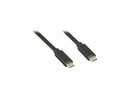 Nippon Labs 1.5 ft. USB Type C 3.1 Gen 2 Male to Male Cable, 10G, 3A, Black,