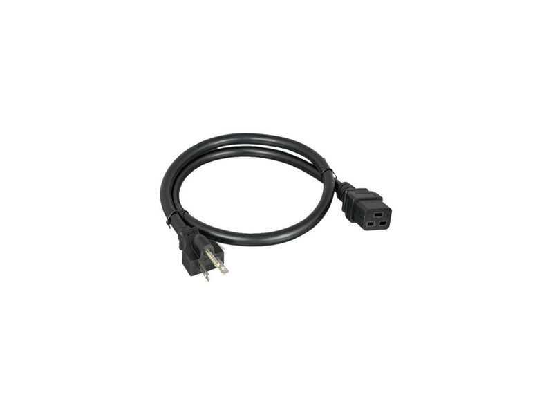 Nippon Labs 12 AWG AC Power Cord NEMA 6-20P to C19, SJT, 20A/250V, NEMA 6-20P to