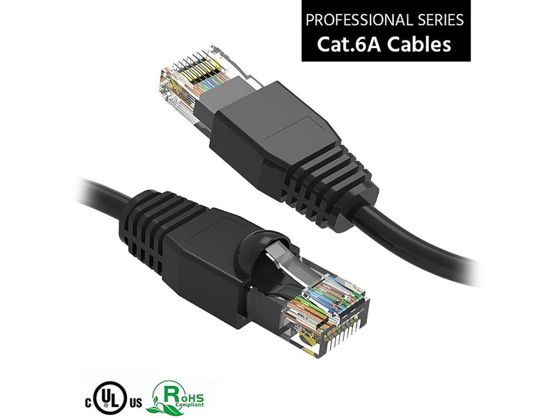 Nippon Labs 25Ft Cat6A UTP Ethernet Network Booted Cable, 24AWG 25 Feet Gigabit