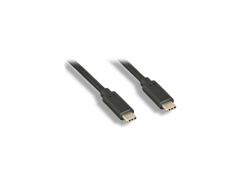 Nippon Labs 6.6ft. USB Type C 3.1 Gen 2 Male to Male Cable, 10G, 3A, BLACK