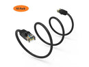 Nippon Labs 60CAT6-7BK-10P Cat6 7FT UTP Ethernet Network Booted Cable - Black -