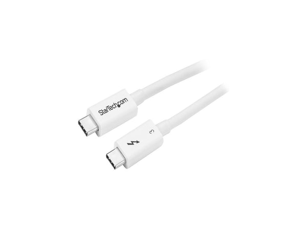 StarTech.com TBLT34MM50CW Thunderbolt 3 Cable – 1 ft /0.5m – White – 4K 60Hz –