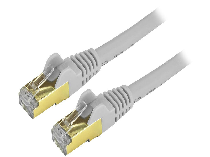 StarTech.com C6ASPAT12GR 12 ft. Cat 6A Gray Shielded Network Ethernet Cable