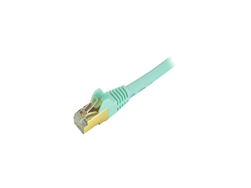 StarTech.com C6ASPAT10AQ 10 ft. Cat 6A Aqua Shielded Network Ethernet Cable