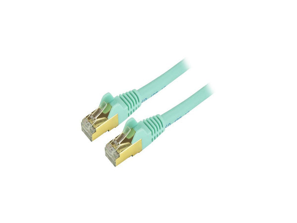 StarTech.com C6ASPAT10AQ 10 ft. Cat 6A Aqua Shielded Network Ethernet Cable