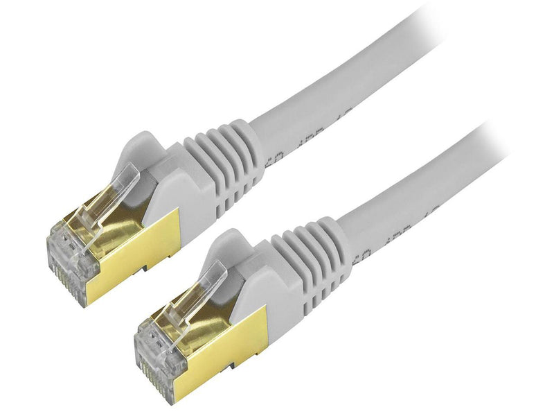 StarTech.com C6ASPAT15GR 15 ft. Cat 6A Gray Shielded Network Ethernet Cable