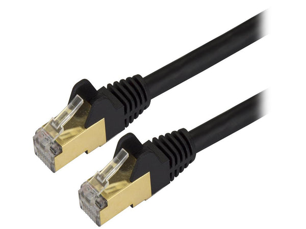 StarTech.com C6ASPAT15BK 15 ft. Cat 6A Black Shielded Network Ethernet Cable