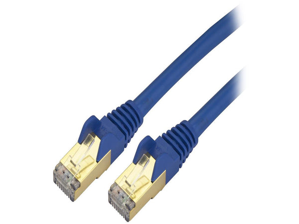 StarTech.com C6ASPAT15BL 15 ft. Cat 6A Blue Shielded Network Ethernet Cable