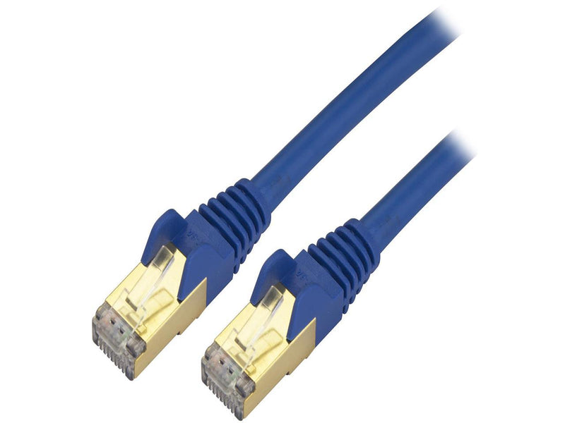 StarTech.com C6ASPAT6INBL 0.5 ft. (6") Cat 6A Blue Shielded Network Ethernet