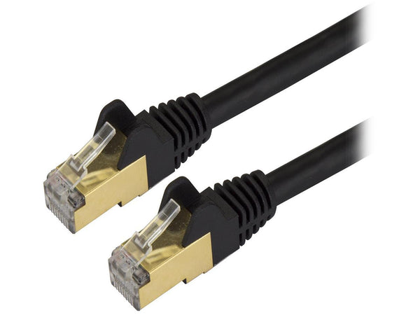 StarTech.com C6ASPAT6BK 6 ft. Cat 6A Black Shielded Network Ethernet Cable