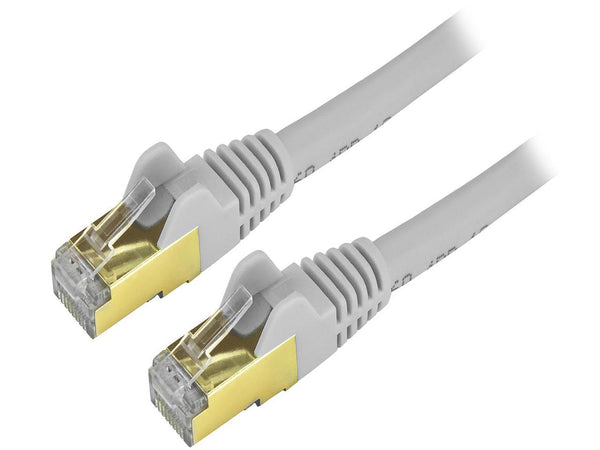 StarTech.com C6ASPAT9GR 9 ft. Cat 6A Gray Shielded Network Ethernet Cable