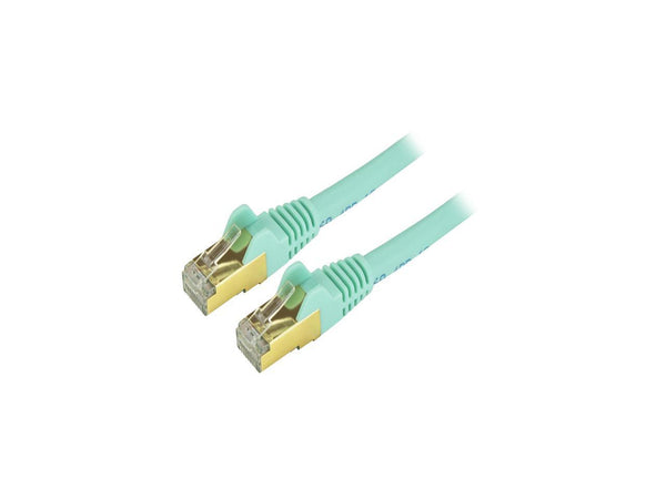 StarTech.com C6ASPAT8AQ 8 ft. Cat 6A Aqua Shielded Network Ethernet Cable