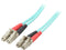 StarTech 450FBLCLC3 StarTech.com Aqua OM4 Duplex Multimode Fiber - 3m / 9.8 ft.