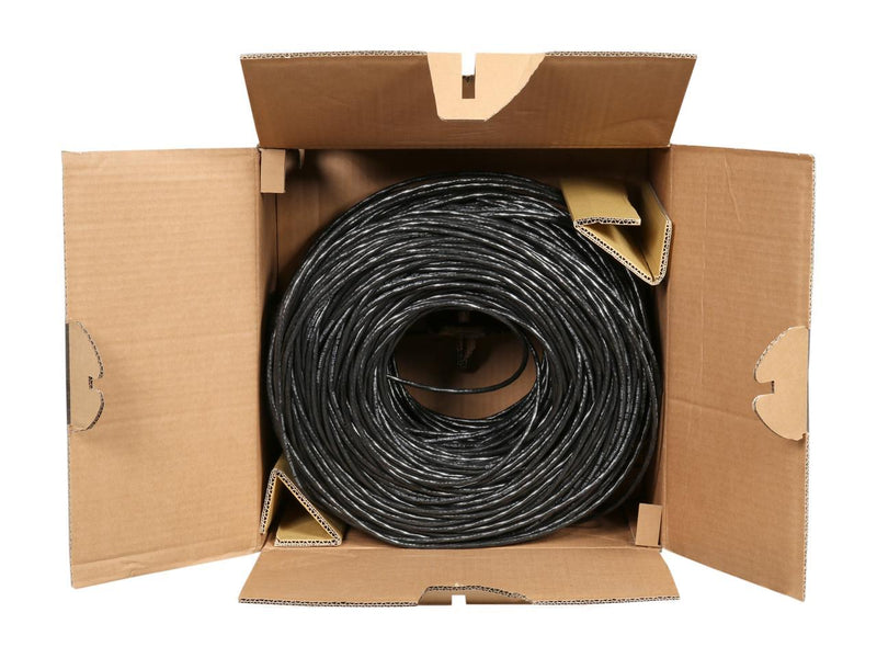StarTech.com WIR6CMRBK 1000 ft. Cat 6 Black Network Ethernet Cable
